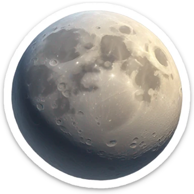 Realistic crescent moon  sticker