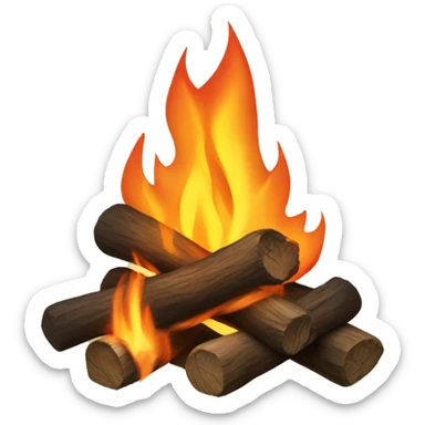 Camp fire sticker