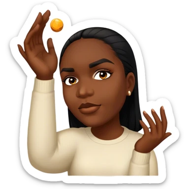 She throws a stone at someone sticker