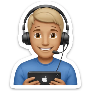 Man doing facetime sticker