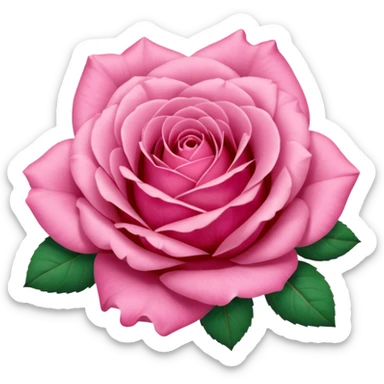 “A Polaroid photo of a pink rose  sticker