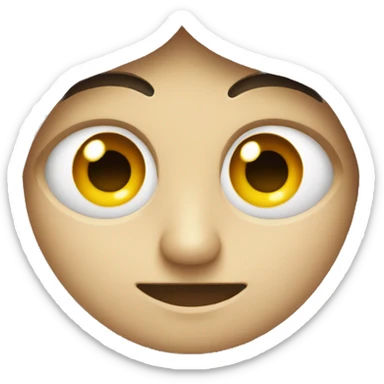  face one eye bigger than other  sticker