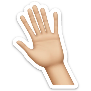 Hand with missing ring finger  sticker