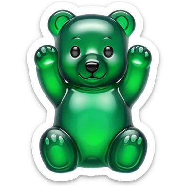 dark emerald gummy bear sticker