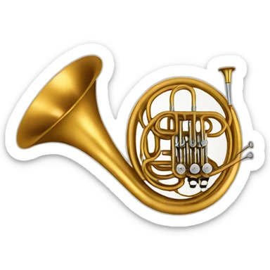 french horn sticker