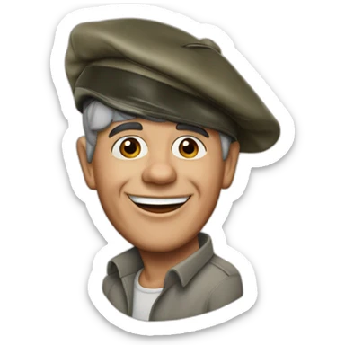 jerry lewis jeune avec un beret basque sticker