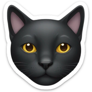 black cat with a White spot sticker