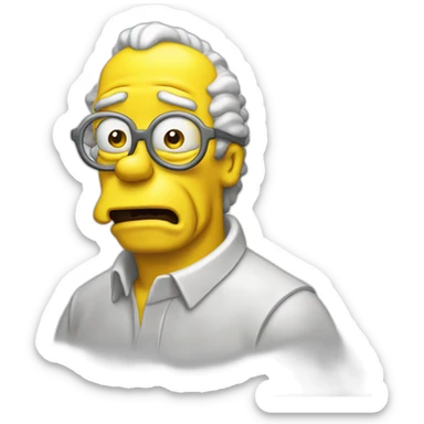 simpsons old man yells at yaml sticker