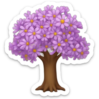 Tree with flowers  sticker