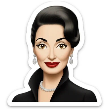 Maria Callas Angelina Jolie sticker