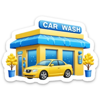car wash shop sticker