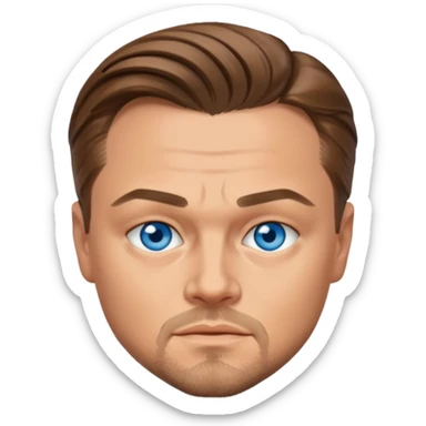 Leonardo DiCaprio with blue eyes sticker