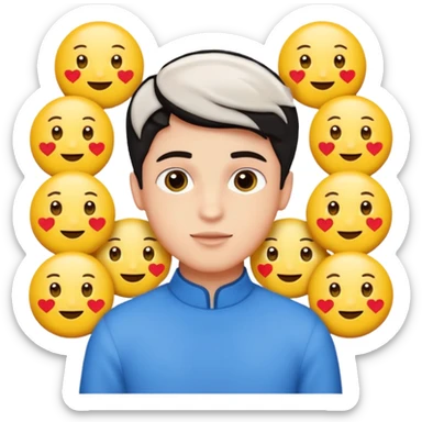 Romantic animated sticker boy
Cute emojis around 😗😏🥰😍😘😚
Fancy Persian text:
[نازنین هیچوقت ولت نمی‌کنم]
Soft animation, love style
 sticker