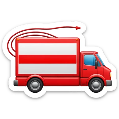 fast-moving delivery truck with motion lines sticker