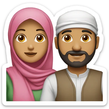 Muslim couple sticker