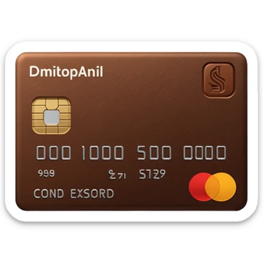 debit card chocolate color sticker