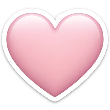 light pink heart sticker