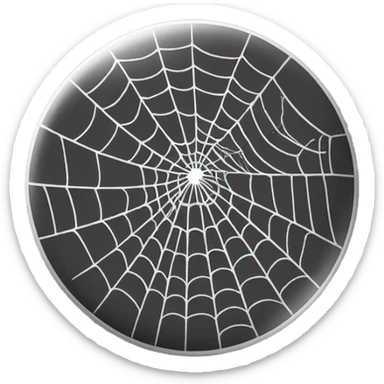 spider web round button sticker