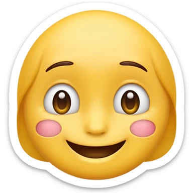 subtle smile emoji, a bit naughty sticker