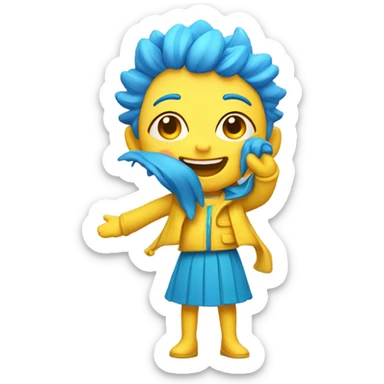 Disney Pixar character Joy sticker