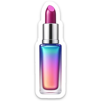Multichrome Colorshifting Liquid lipstick, translucent bottle with chrome lid sticker