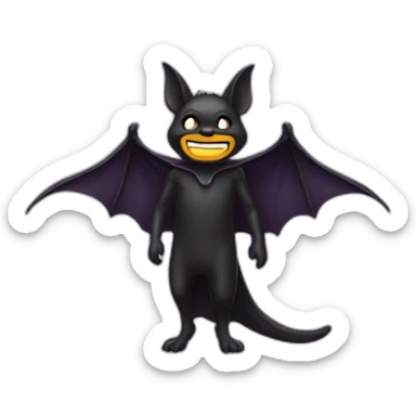 chauve souris deguisé en halloween sticker