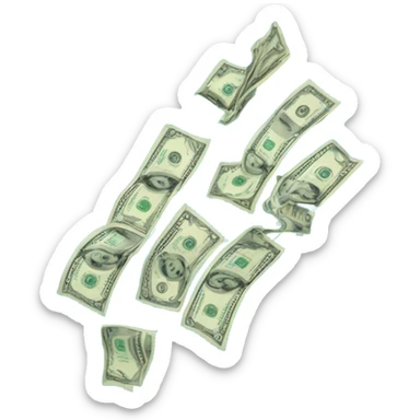 Money rain sticker