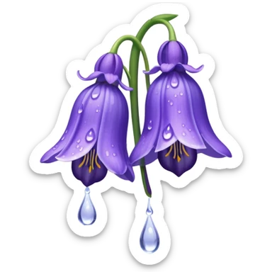 Bluebell flower full of sorrows  sticker