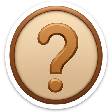 beige question sticker