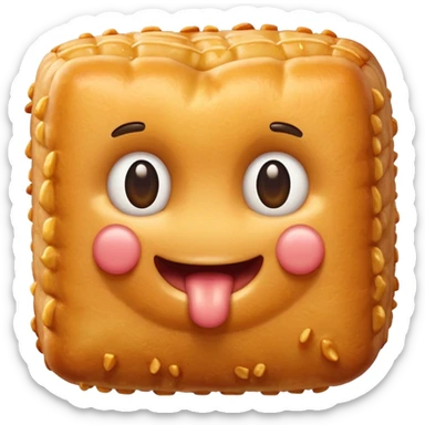 tater tot with a bite taken out sticker