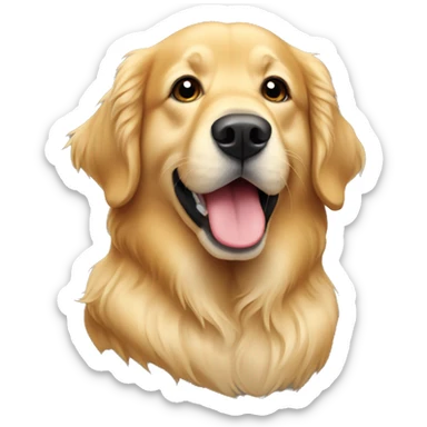 Golden retriever Christmas  sticker