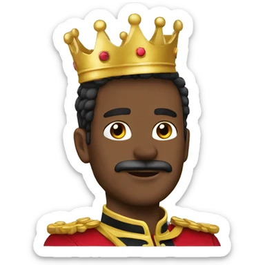 Principe con corona negra sticker