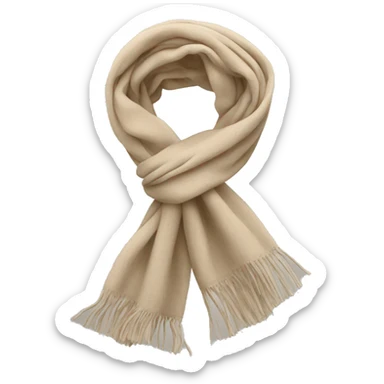 Scarf in beige sticker
