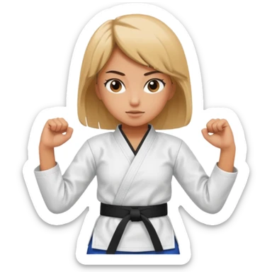 Karate girl  sticker