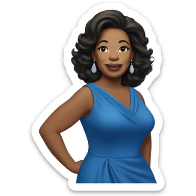 Oprah Winfrey blue dress sticker