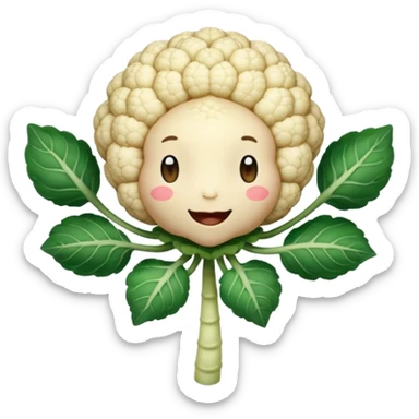 Polliflower.  It is a cauliflower floret with skinny arms and legs and a heart. sticker