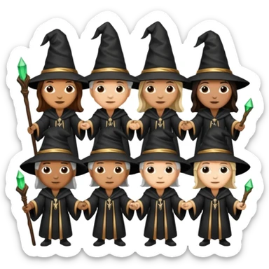 make bitlife kind of bitmojies of the harry potter universe. Make different kind of wizards and witches with different ages. sticker