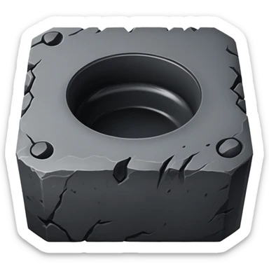 Calligraphy Inkstone – Stone block with dark ink well. sticker