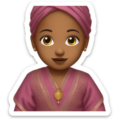 Baby wearing Arabic dress  sticker