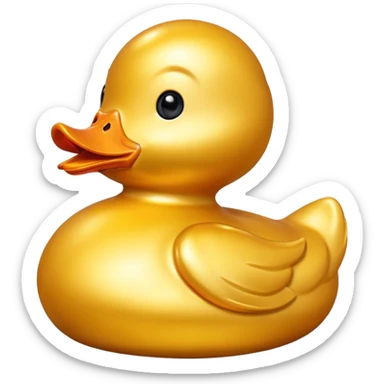 Golden rubber duck sticker