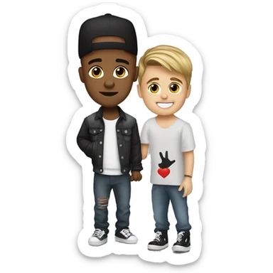 Justin Bieber with baby sticker