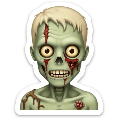 zombie say hi sticker