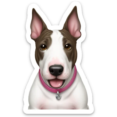 brindle english bull terrier girly sticker