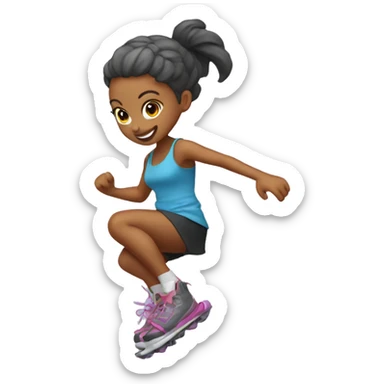 Kangoo jump girl sticker