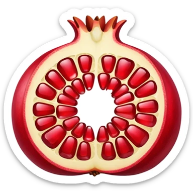 pomegranate sliced sticker
