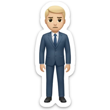 ligth man with a disgusted face full body sticker