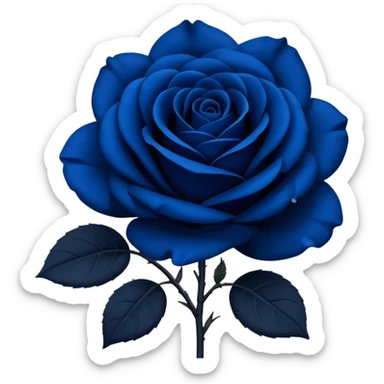 only Dark blue rose with a black stem sticker