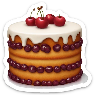 Cherry cake sticker