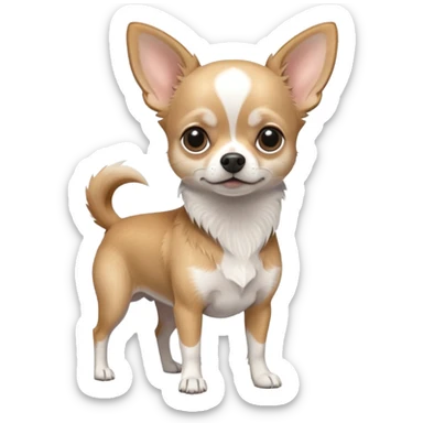 Grey-white Chihu dog sticker