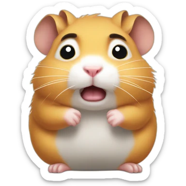 The angriest hamster  sticker